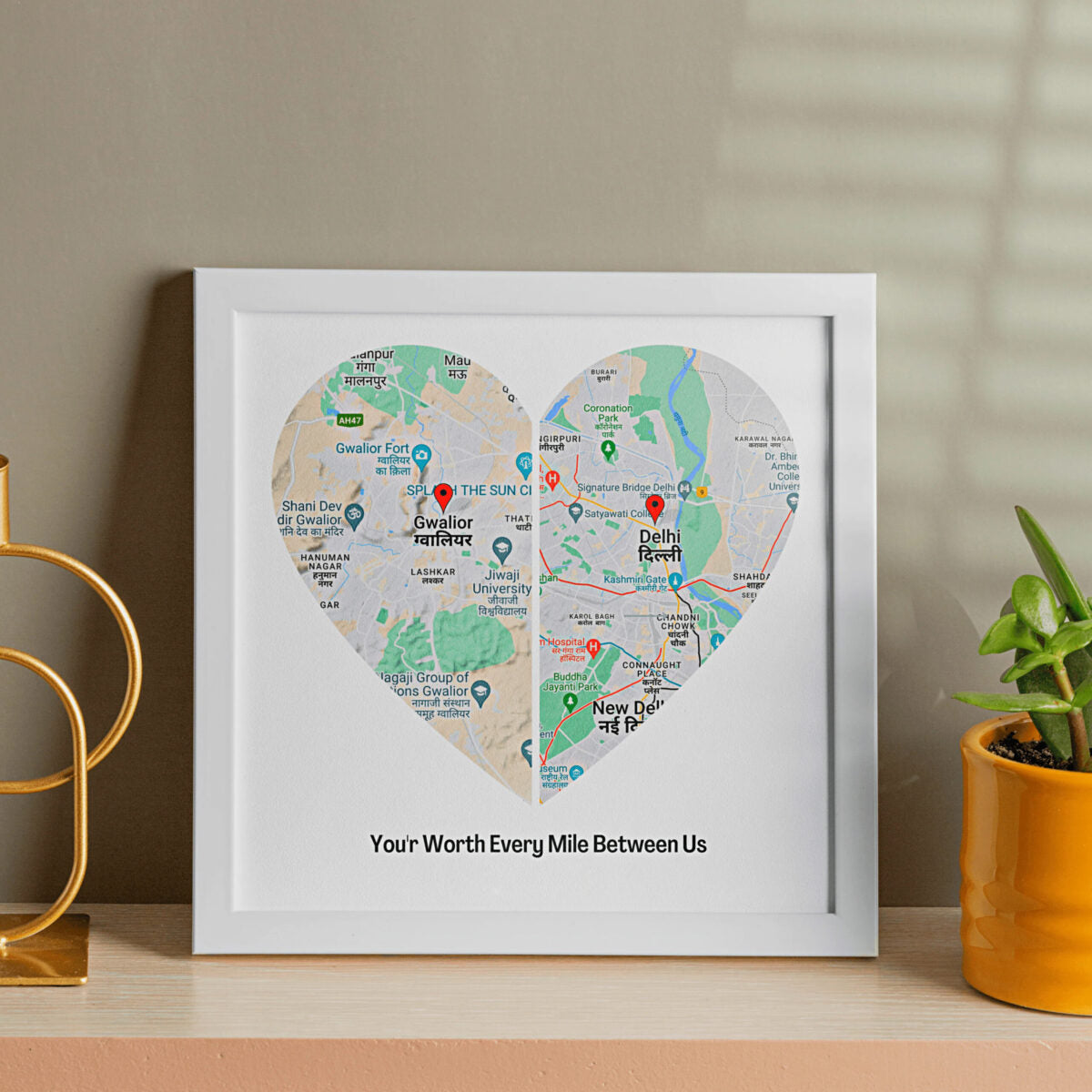 Long distance map frame