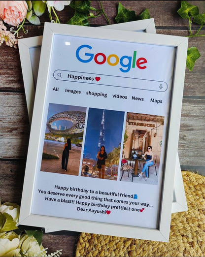 Google search engine photo frame